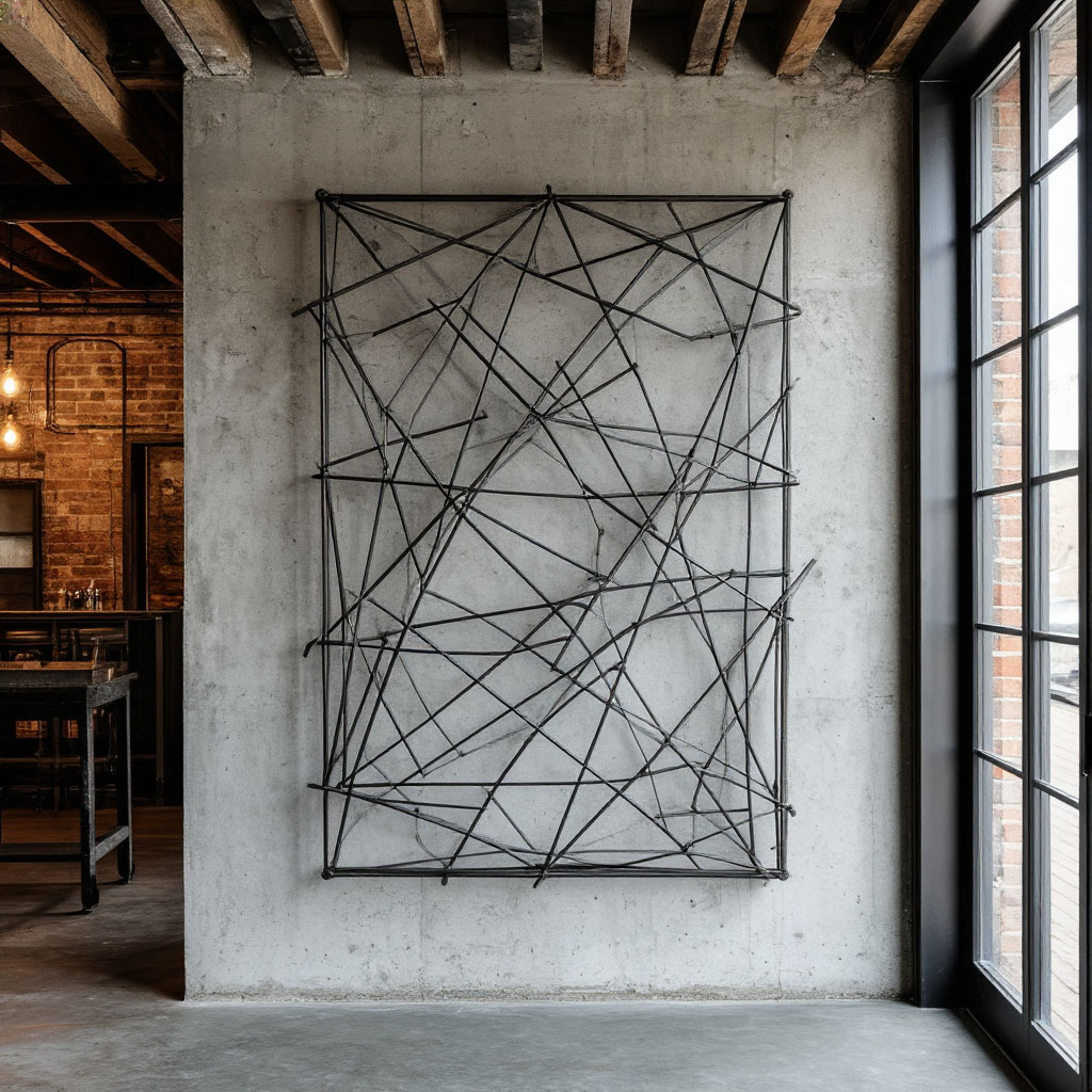 DIY metal wall art from interior welding ideas