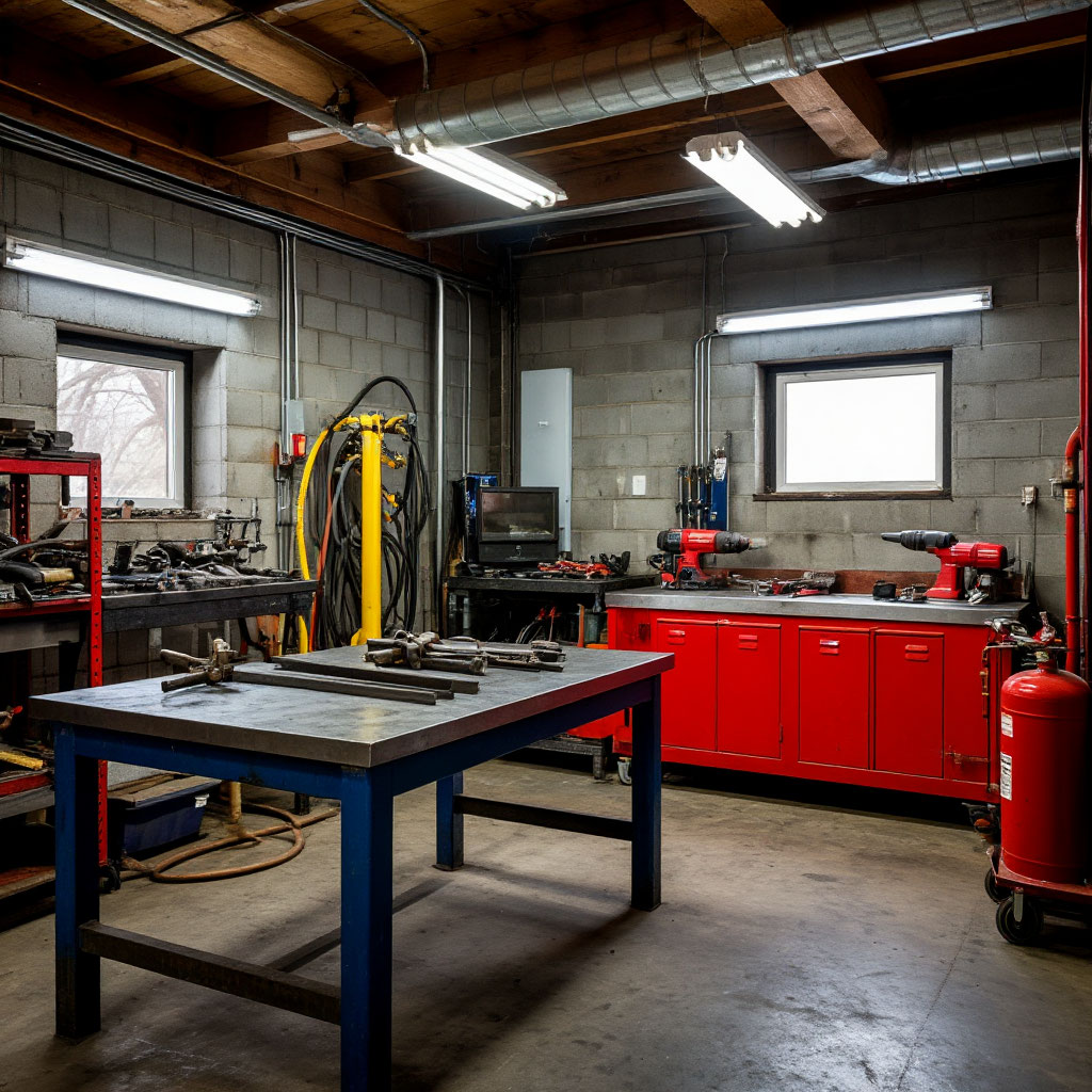 Home welding setup with safe welding space essentials
