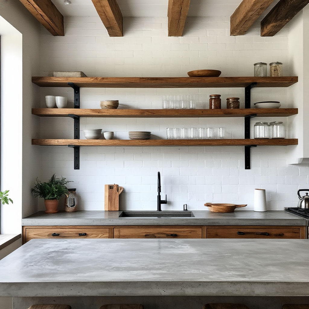 Material combinations with black iron contrast