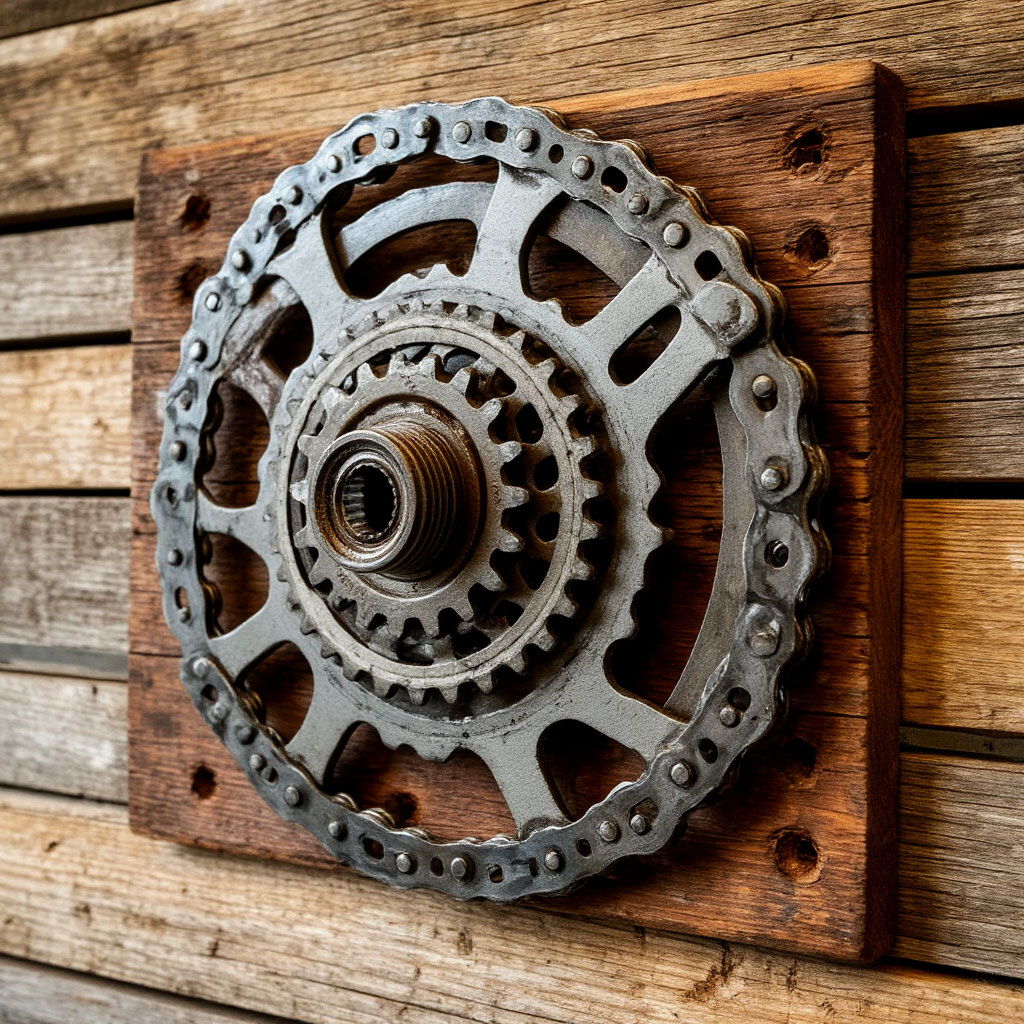 Recycled metal art using scrap materials