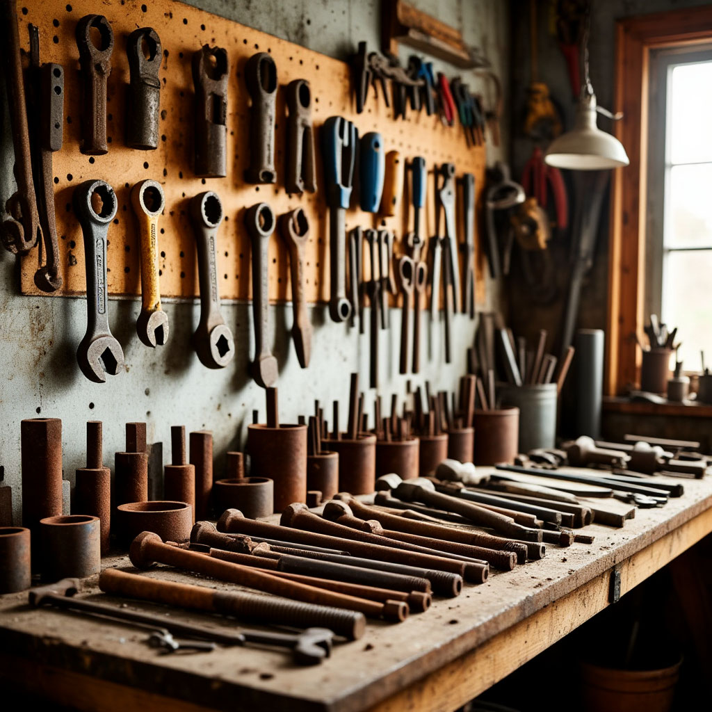 Upcycling metal scraps in a home workshop