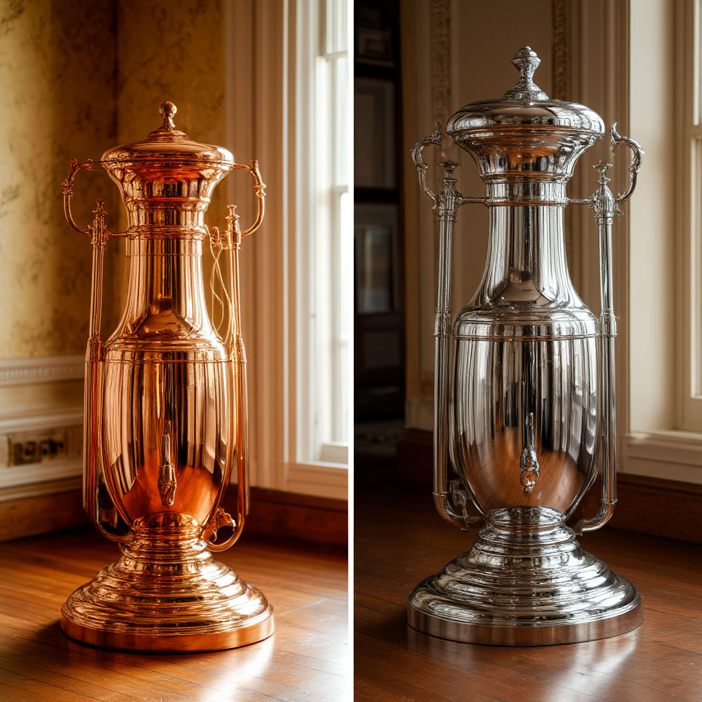 Warm and Cool Metallic Tones in Interior Design