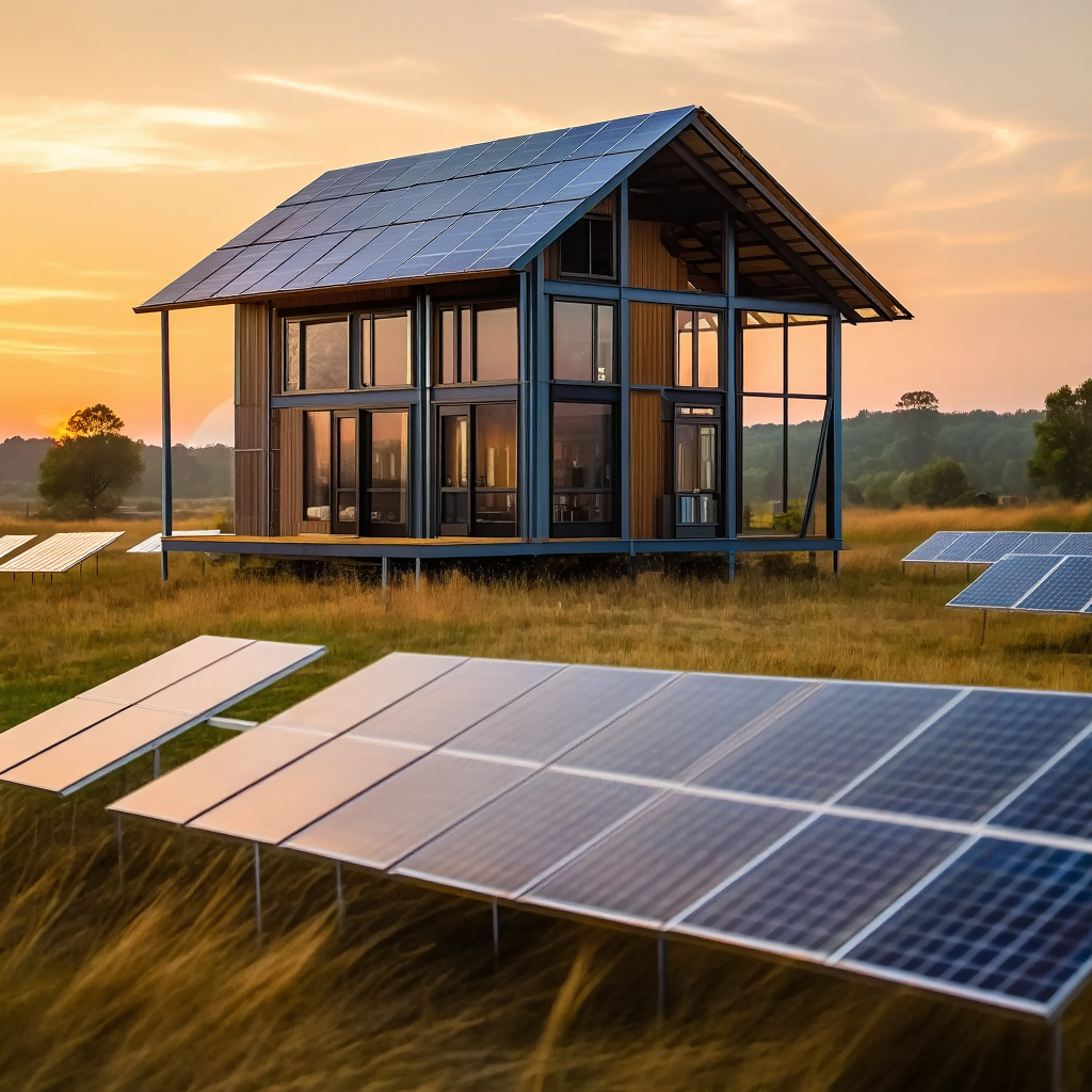 Energy-efficient off-grid steel cabin