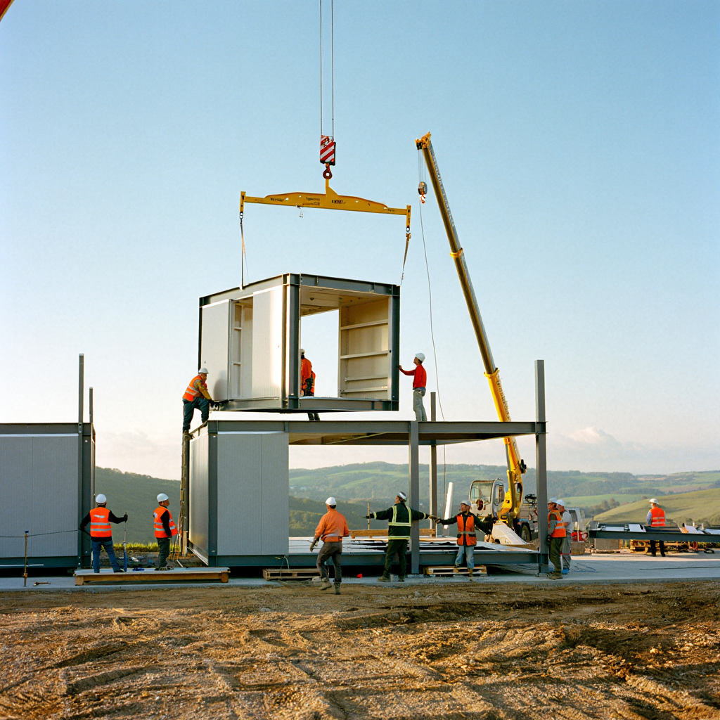Prefab steel cabin modular assembly
